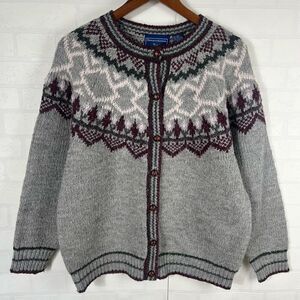 Vintage Susquehanna Trail Outfitters Womens Knit Cardigan Size Large Gray